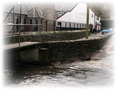 River Menalhyl in St Mawgan village River Menalhyl in St Mawgan village